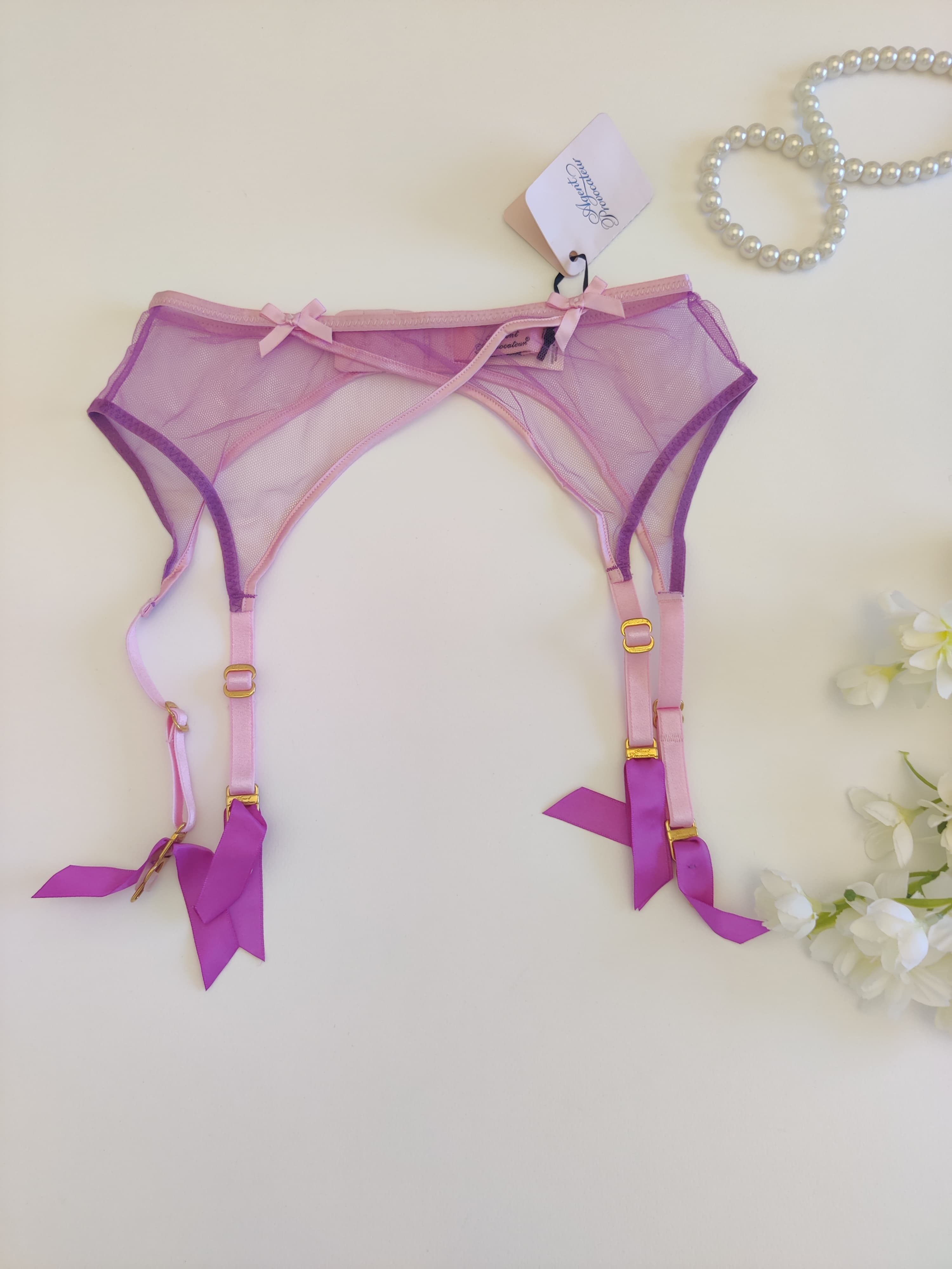 AP Mesh & Dentelle Suspender Bra