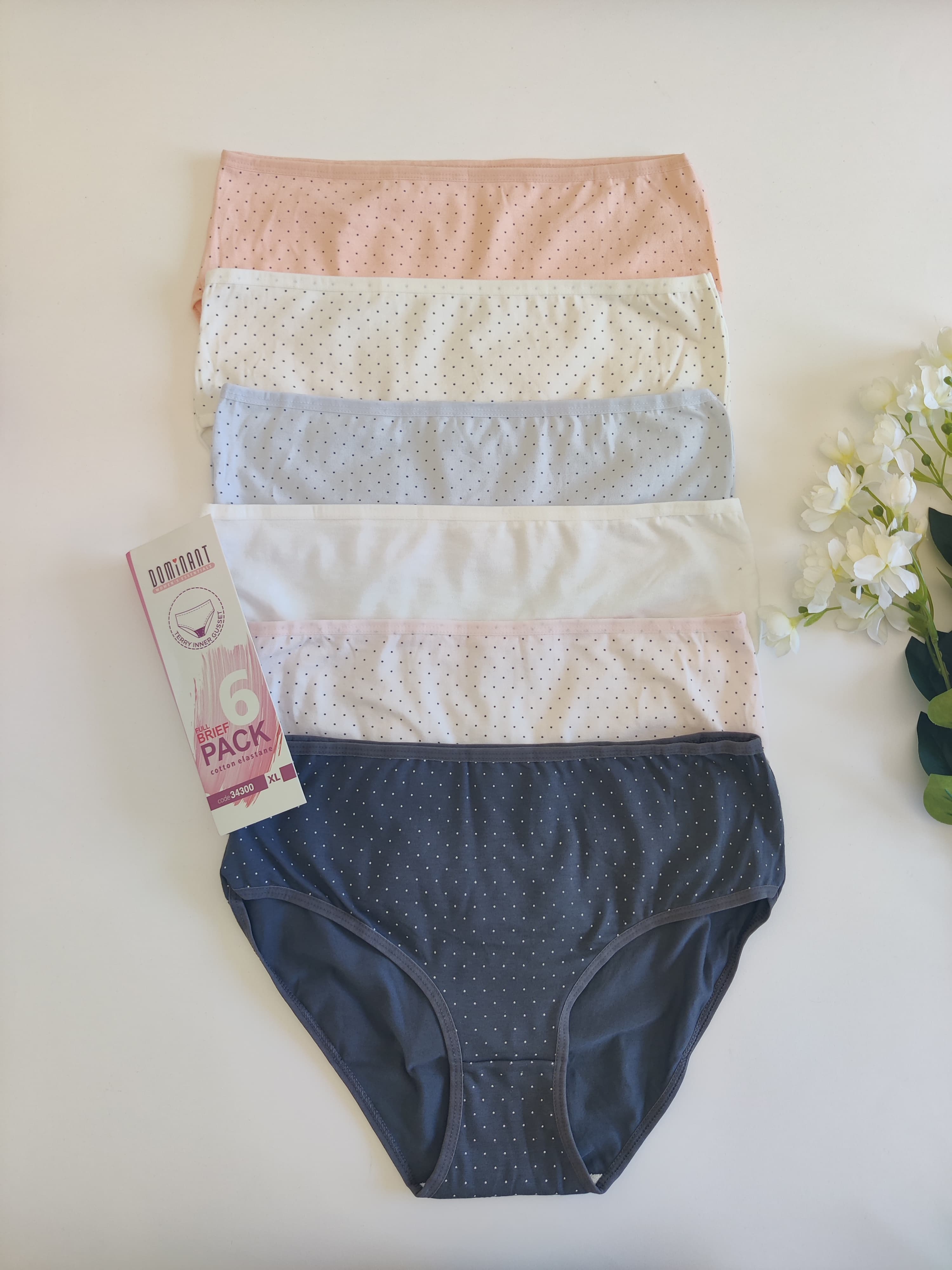 Dominant Pack of 6 Towel Panties