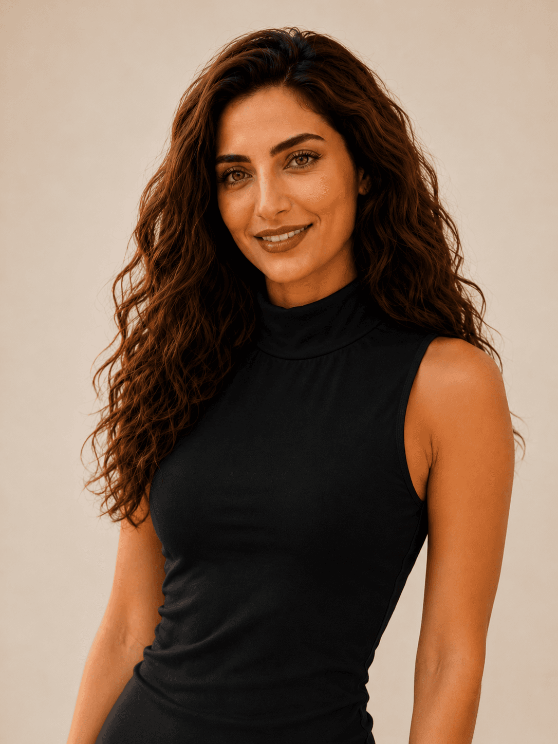High Neck Sleeveless Top