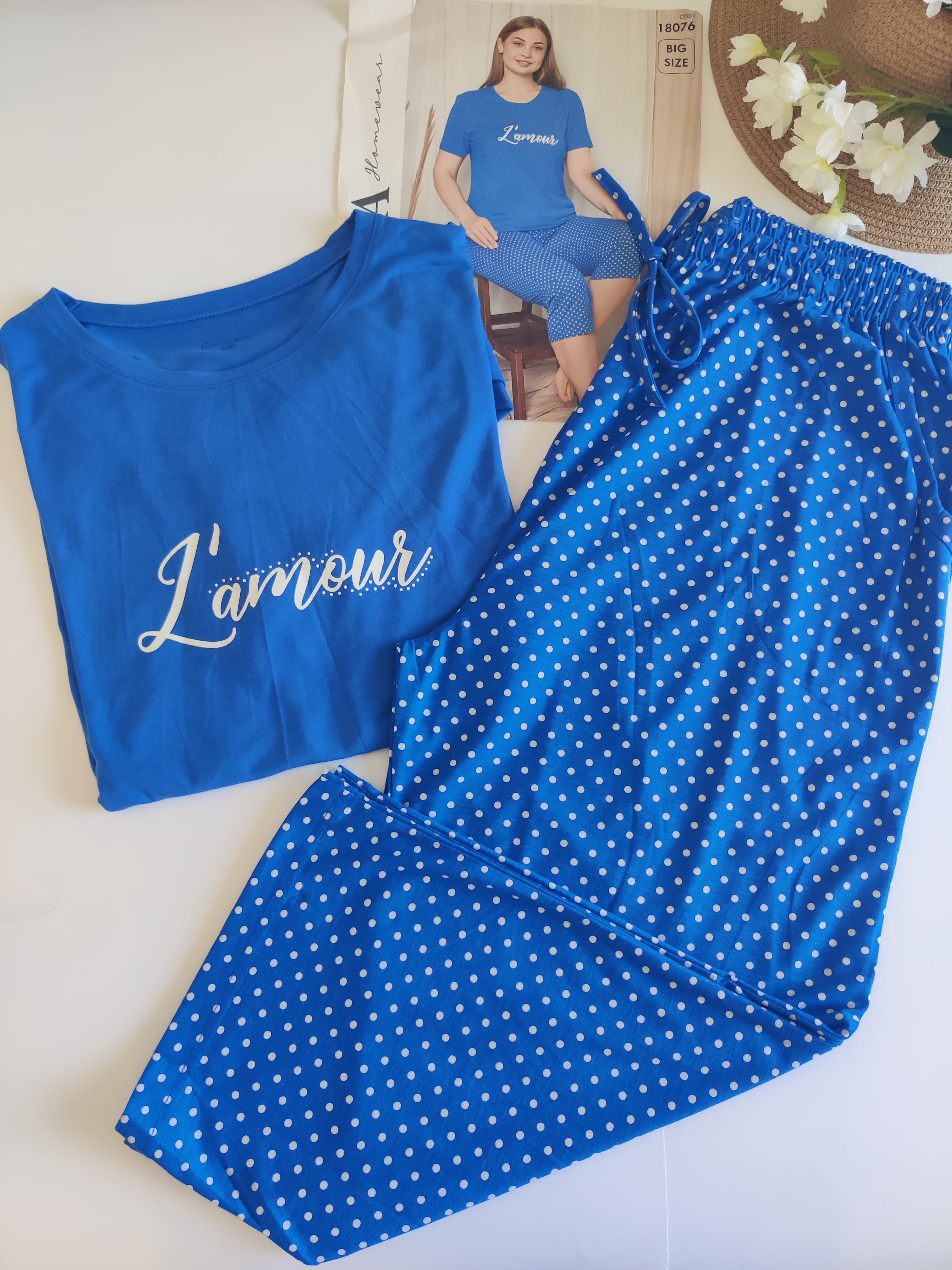 Plus-Size Capri Pajama Set